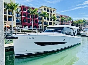 Boat docked at the Marco Island marina