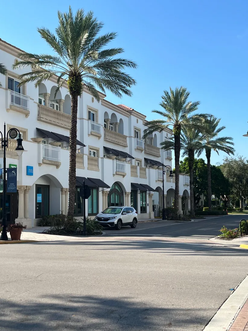 Palm-lined street in Naples, Florida